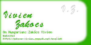 vivien zakocs business card