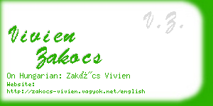 vivien zakocs business card